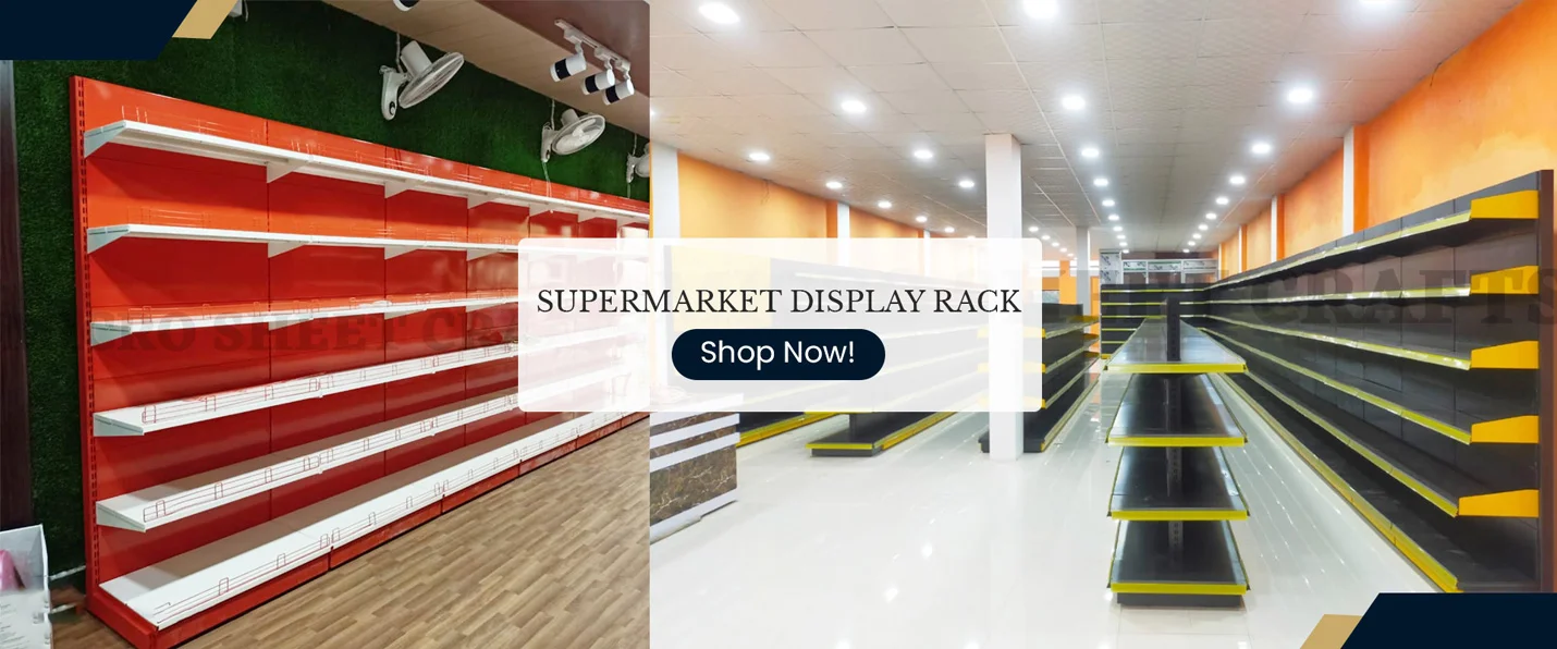 Supermarket Display Rack in District Centre